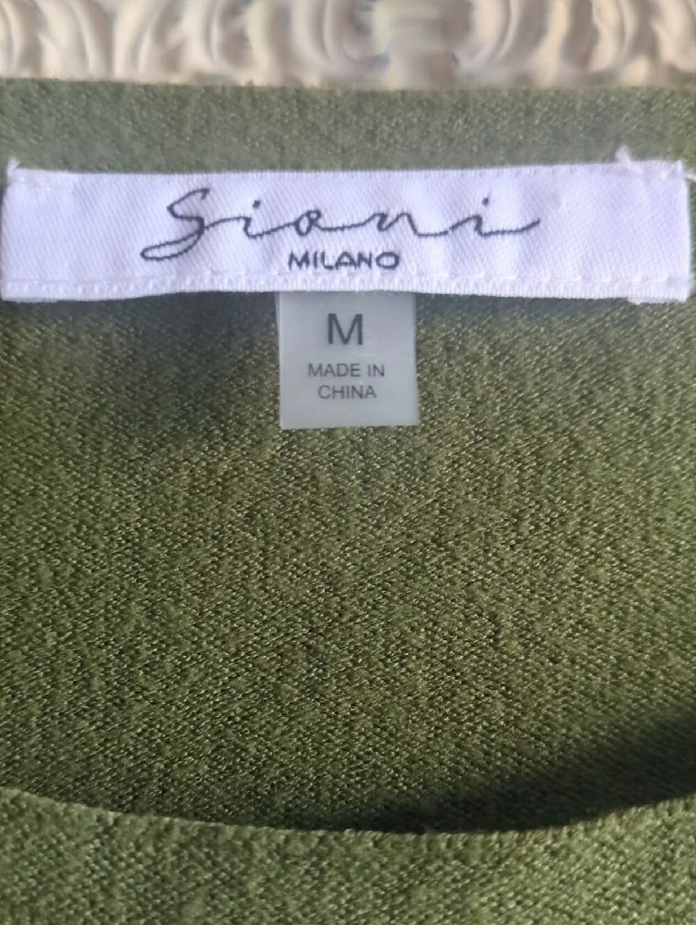 Sioni Olive Green Knit Top